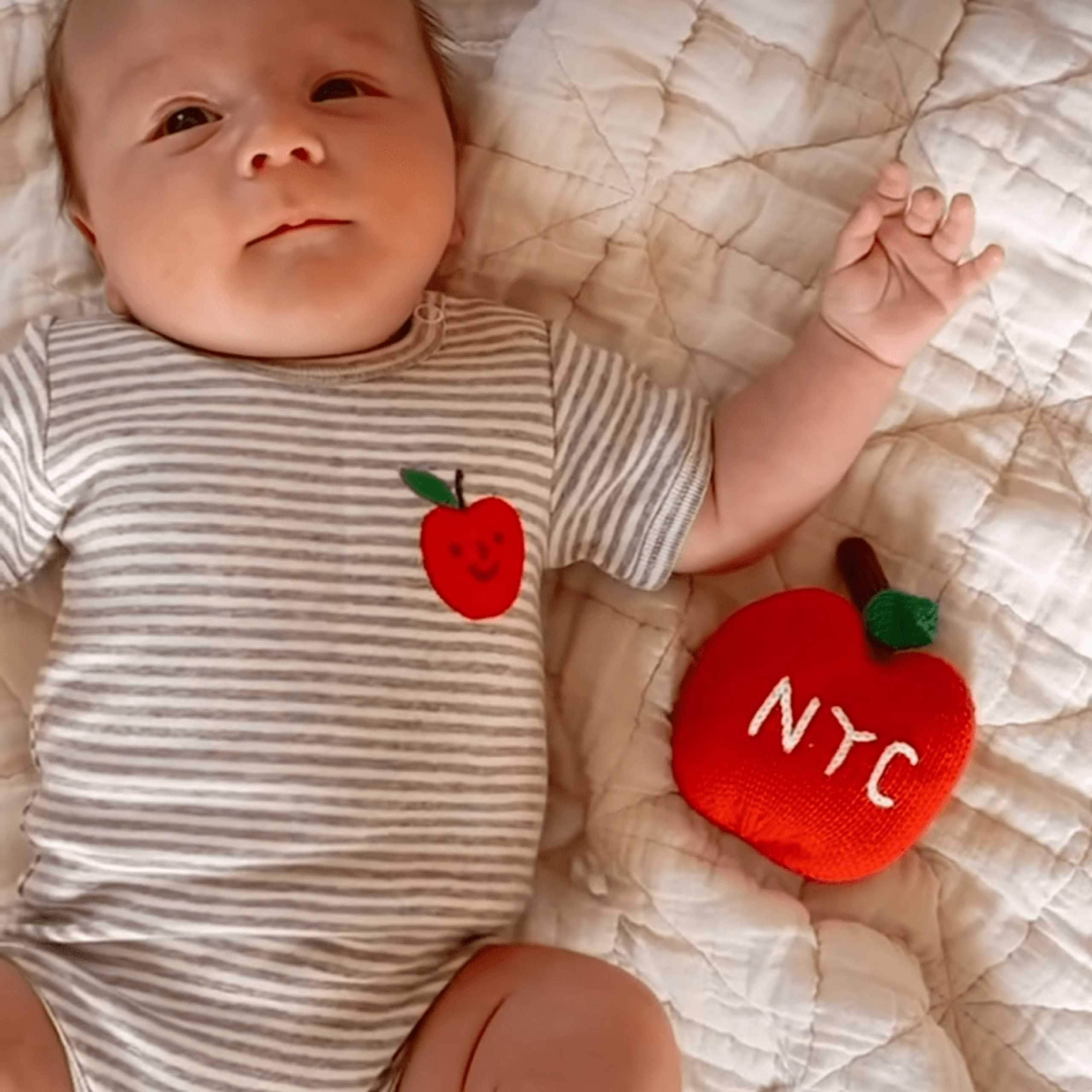 NYC Apple Rattle – Organic Baby Toy | Estella