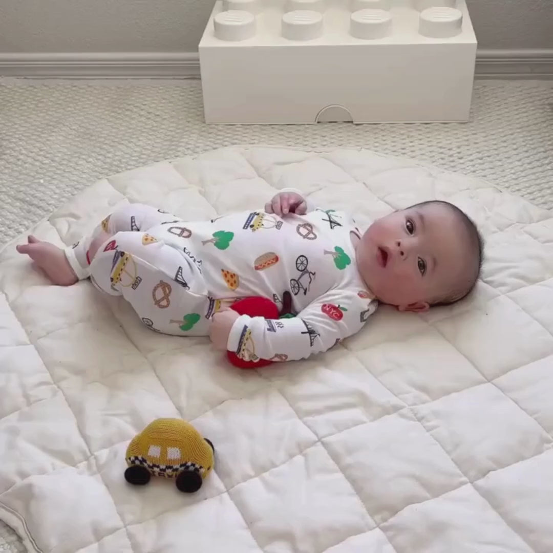 Urban Tot Gift Set | Organic New York Onesie & NYC Rattle Toys