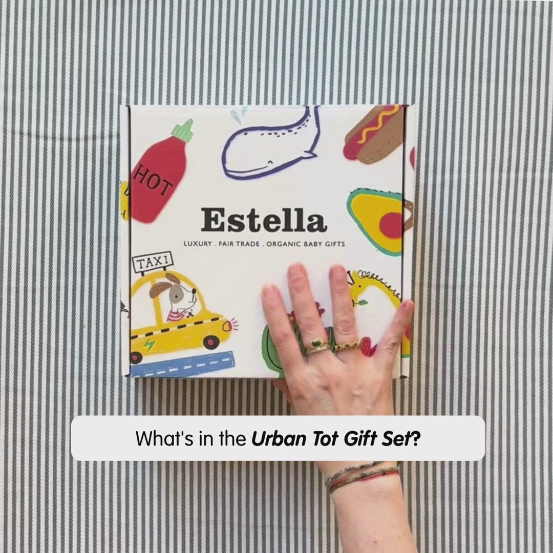 Urban Tot Gift Set | Organic New York Onesie & NYC Rattle Toys