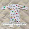 Estella Baby Gift Sets Organic NYC Print Romper & Rattle Set 