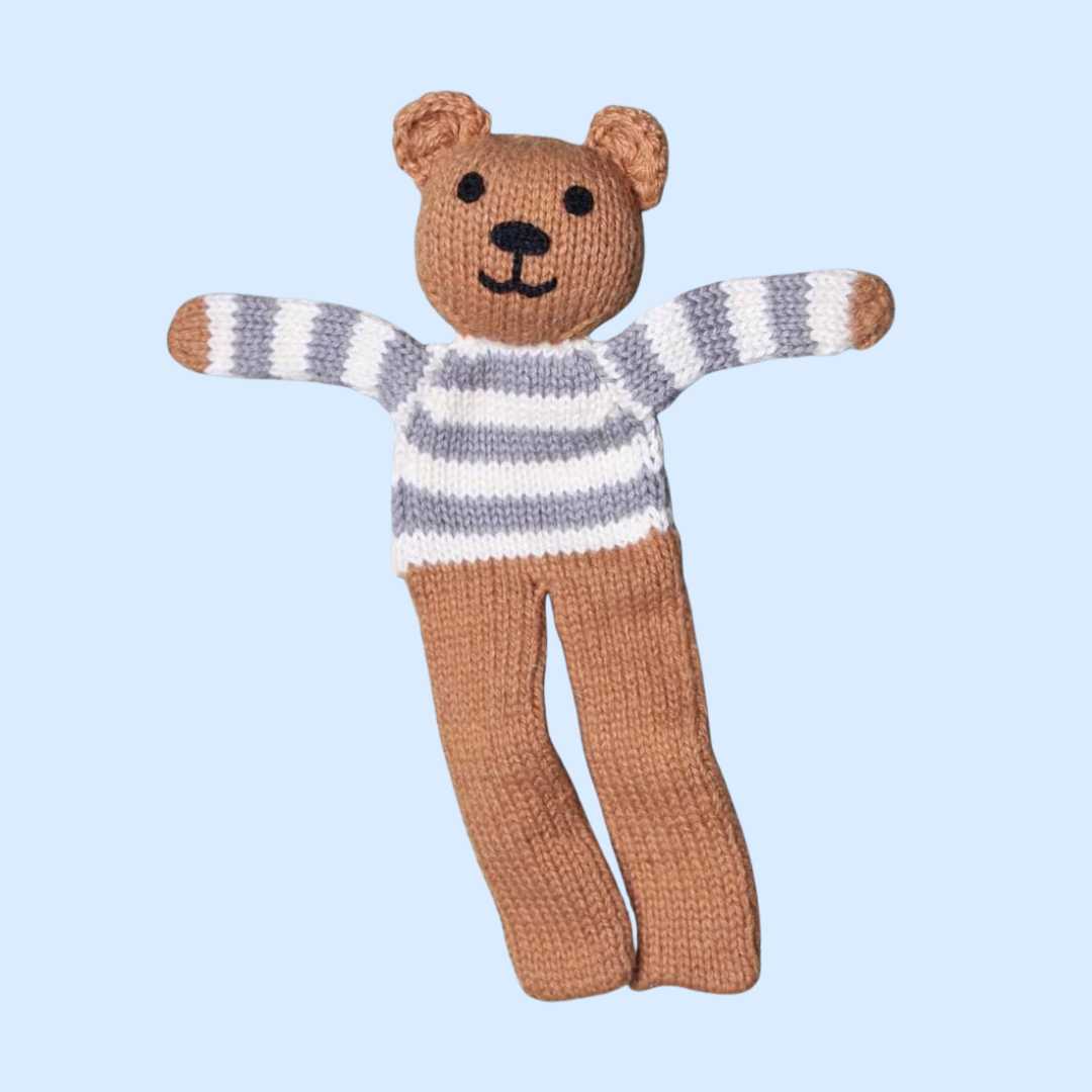 Estella Stuffed Animals Grey Bear Toys | 7.5"