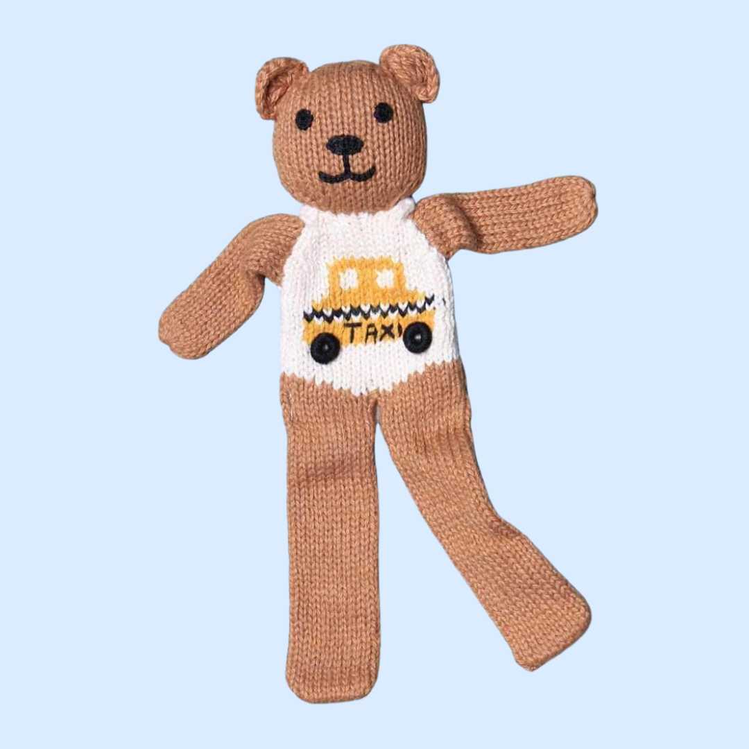 Estella Stuffed Animals One Size / Taxi Taxi Bear Toy | 7.5"