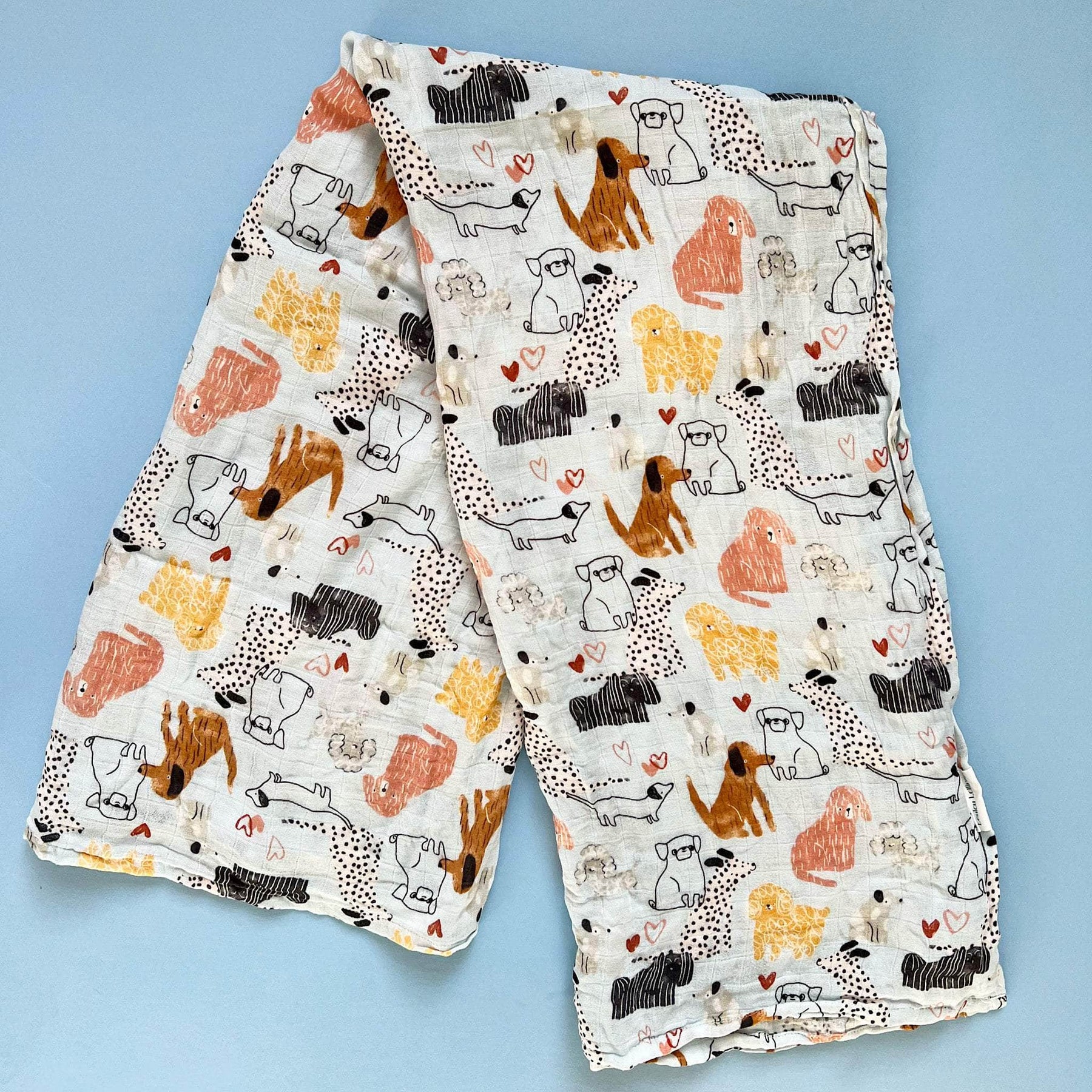 Dog Print Baby Swaddle Blanket