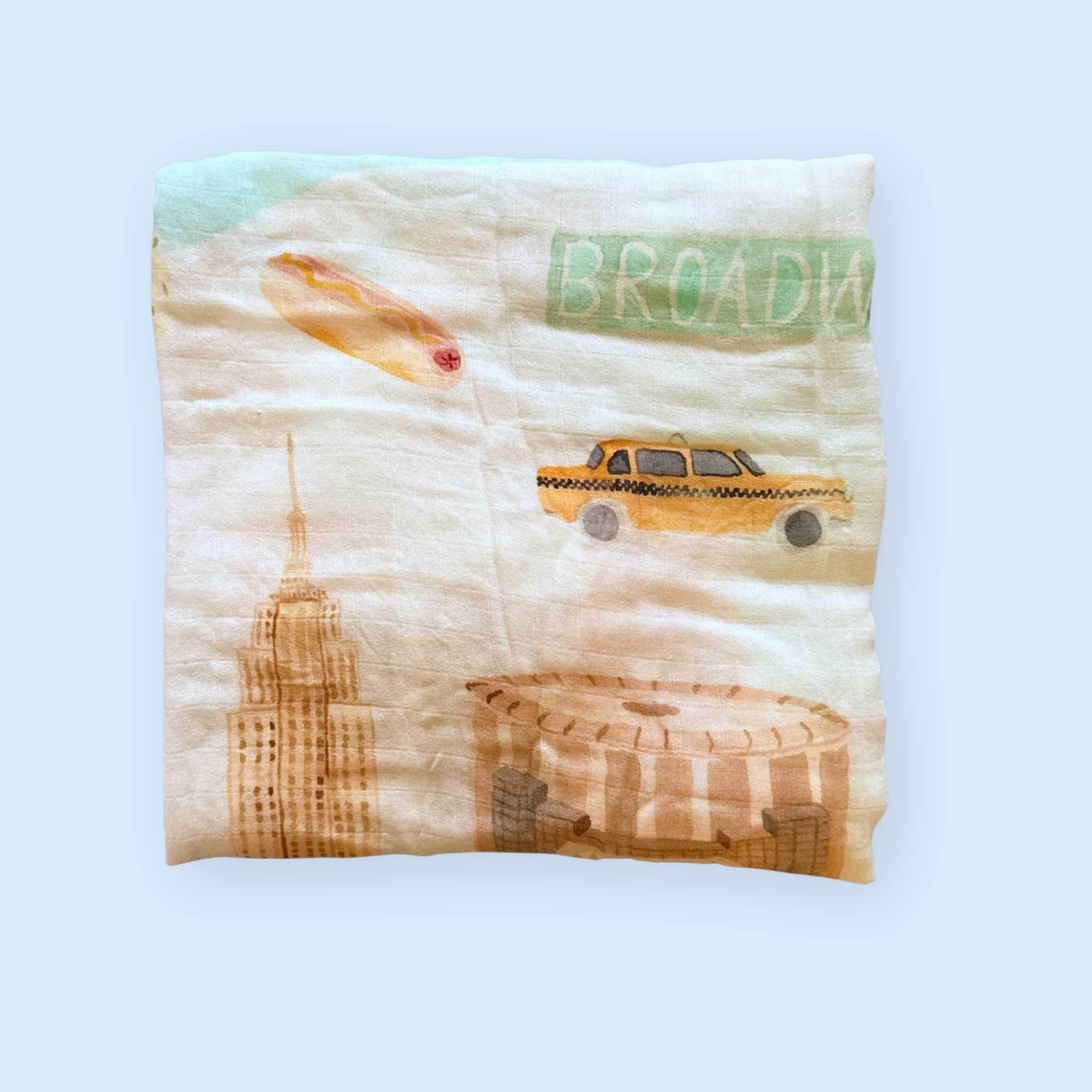 Loulou Lollipop Swaddling Blankets NYC Print Swaddle