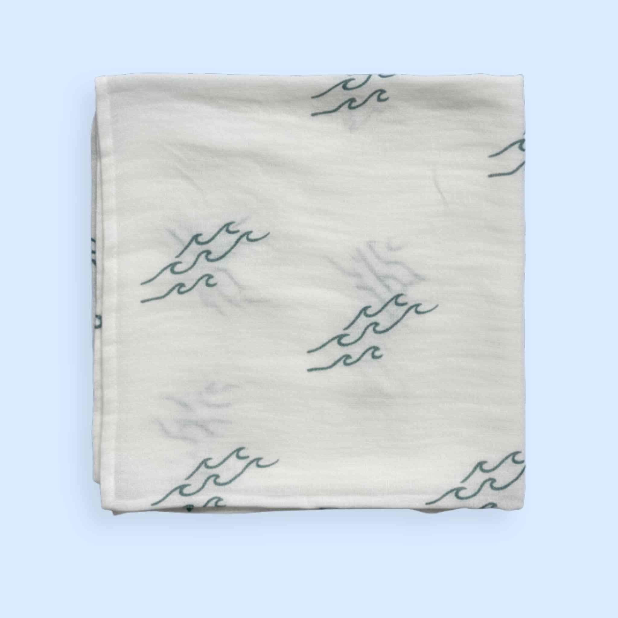 Coca + B Swaddling Blankets Simple Wave Baby Swaddle