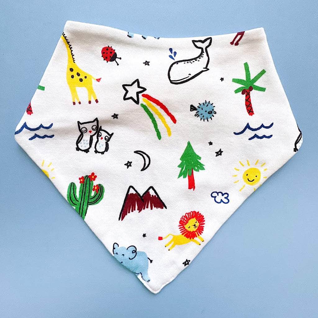 Baby Kerchief Bib-Animals - {{variant_option_1}}