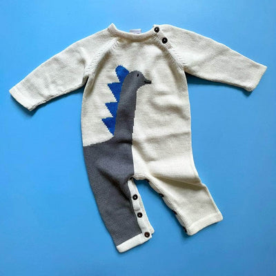 Knit Baby Romper-Dinosaur - {{variant_option_1}}