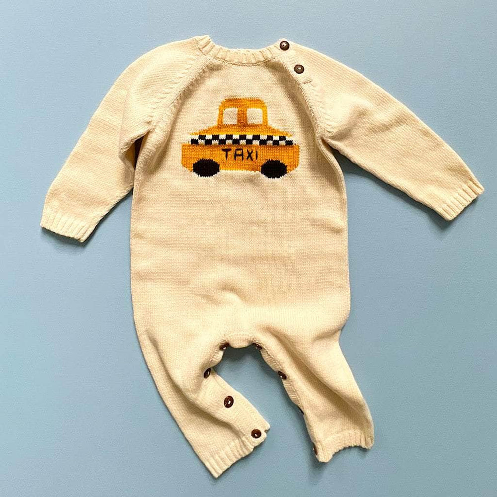 Knit Baby Romper - Taxi - {{variant_option_1}}