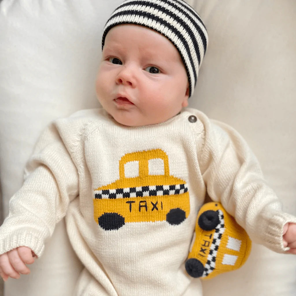 Estella Knitted Romper NYC Taxi Knitted Romper