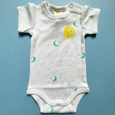 Moon and Stars Organic Cotton Baby Bodysuit - 12-18 Months