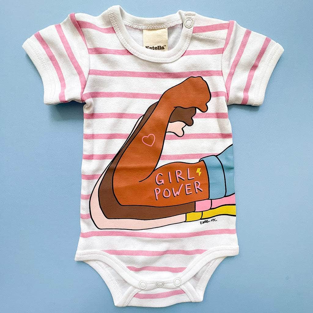 Girl Power Stripes Bodysuit