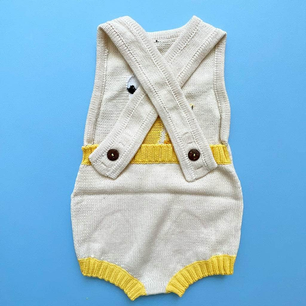 Estella Knitted Onesie 0-6 M Banana Knitted Bodysuit