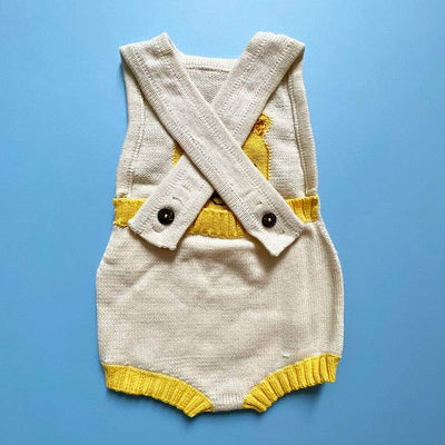 Organic Baby Romper, Sleeveless Knit - Lion - {{variant_option_1}}