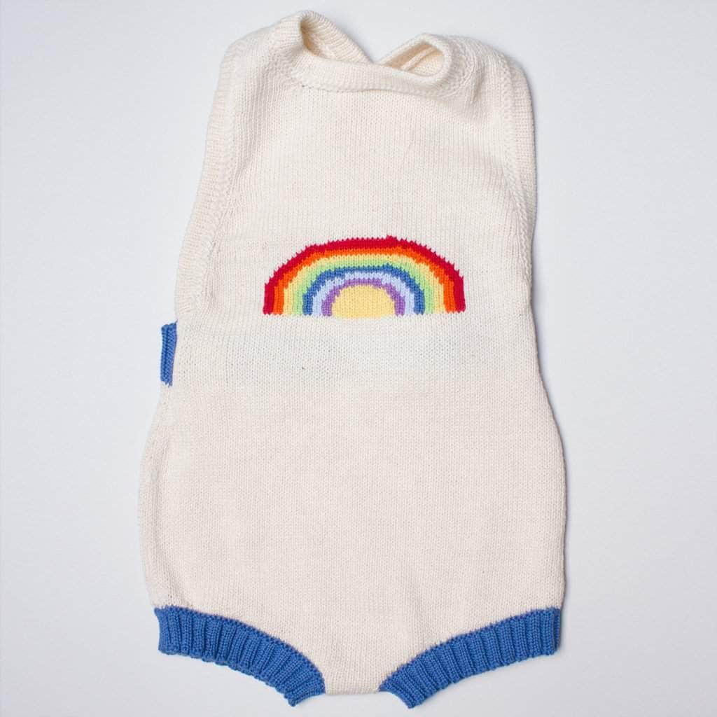 Estella Knitted Onesie 0-6 M Rainbow Knitted Bodysuit