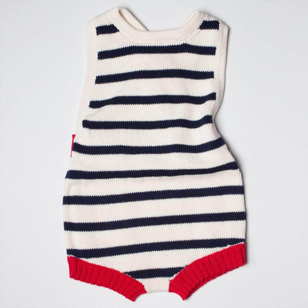 Estella Knitted Onesie Stripes / 0-6 M Stripe Knitted Bodysuit