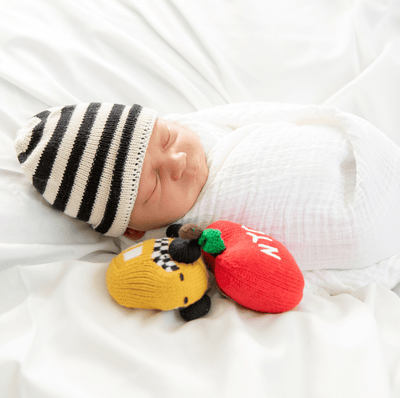 "I Heart NY" Organic Blanket and Baby Rattles Gift Set - {{variant_option_1}}