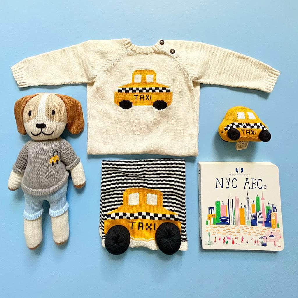 Knit Taxi Baby Romper and Taxi Toys Baby Gift Set - {{variant_option_1}}