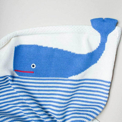 Organic Cotton Blue Whale Lovey Blanket