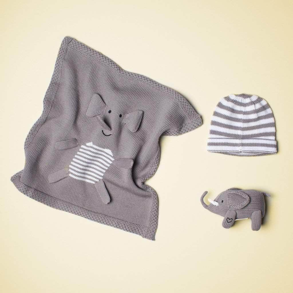 Estella Baby Gift Sets Elephant Soother, Rattle & Hat Set