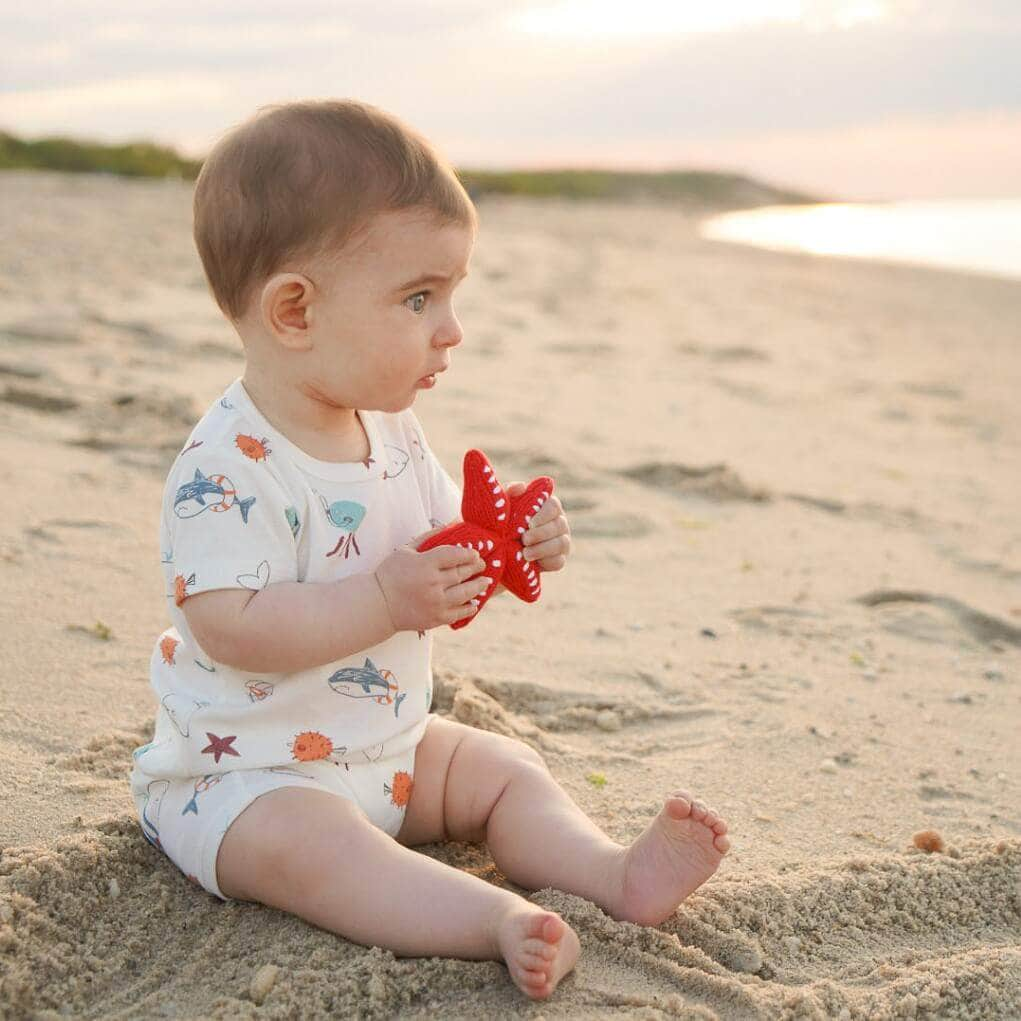 Estella Baby Gift Sets Whale Soother & Starfish Rattle Set