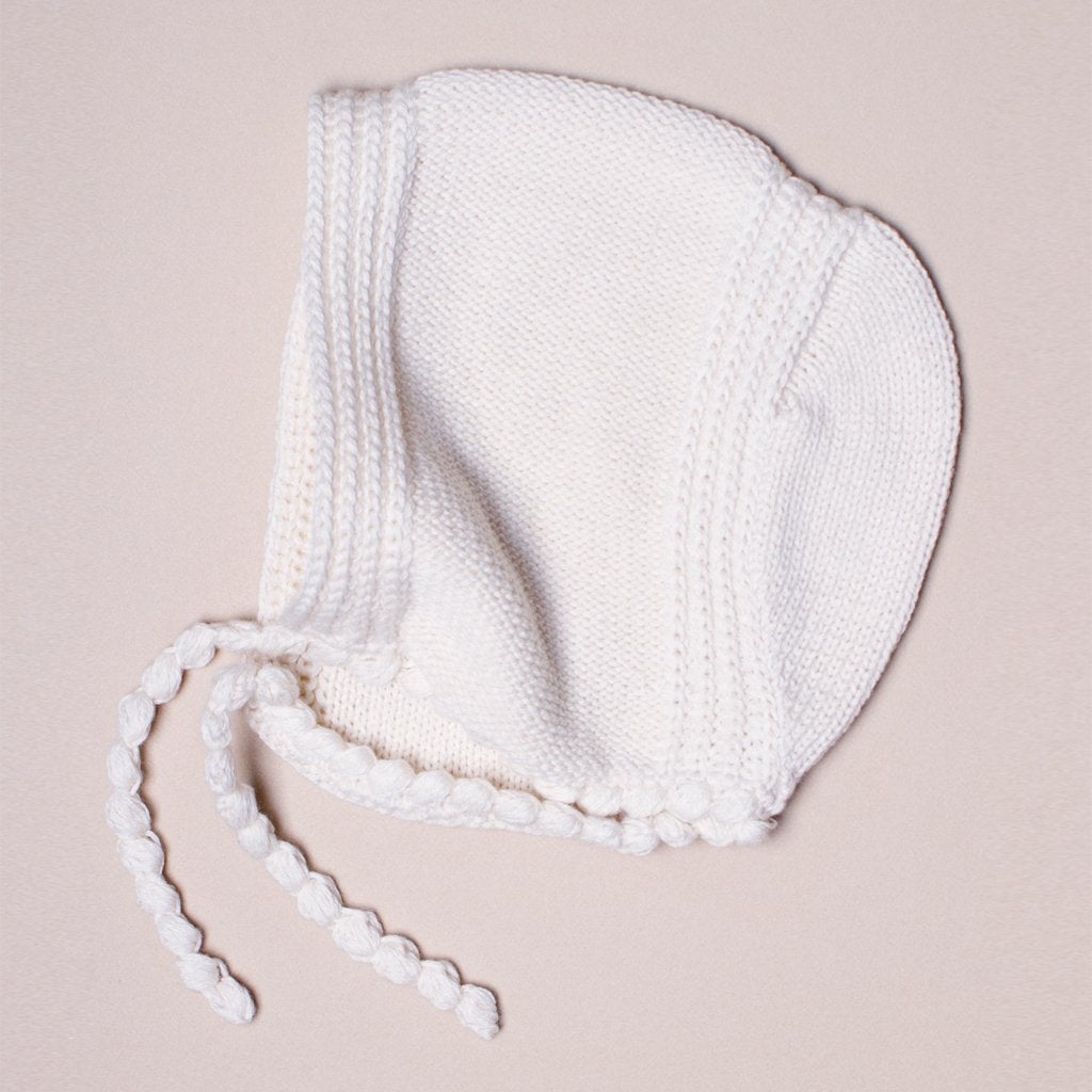 Organic Baby Bonnet Hats, Hand knit - {{variant_option_1}}