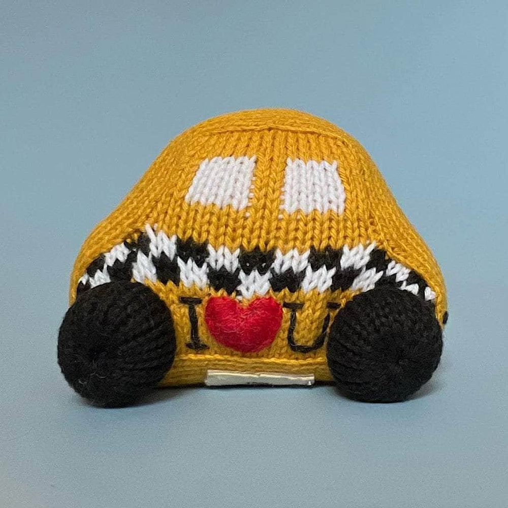 Rattle Toy Taxi with Heart for Newborn Babies | Organic - {{variant_option_1}}