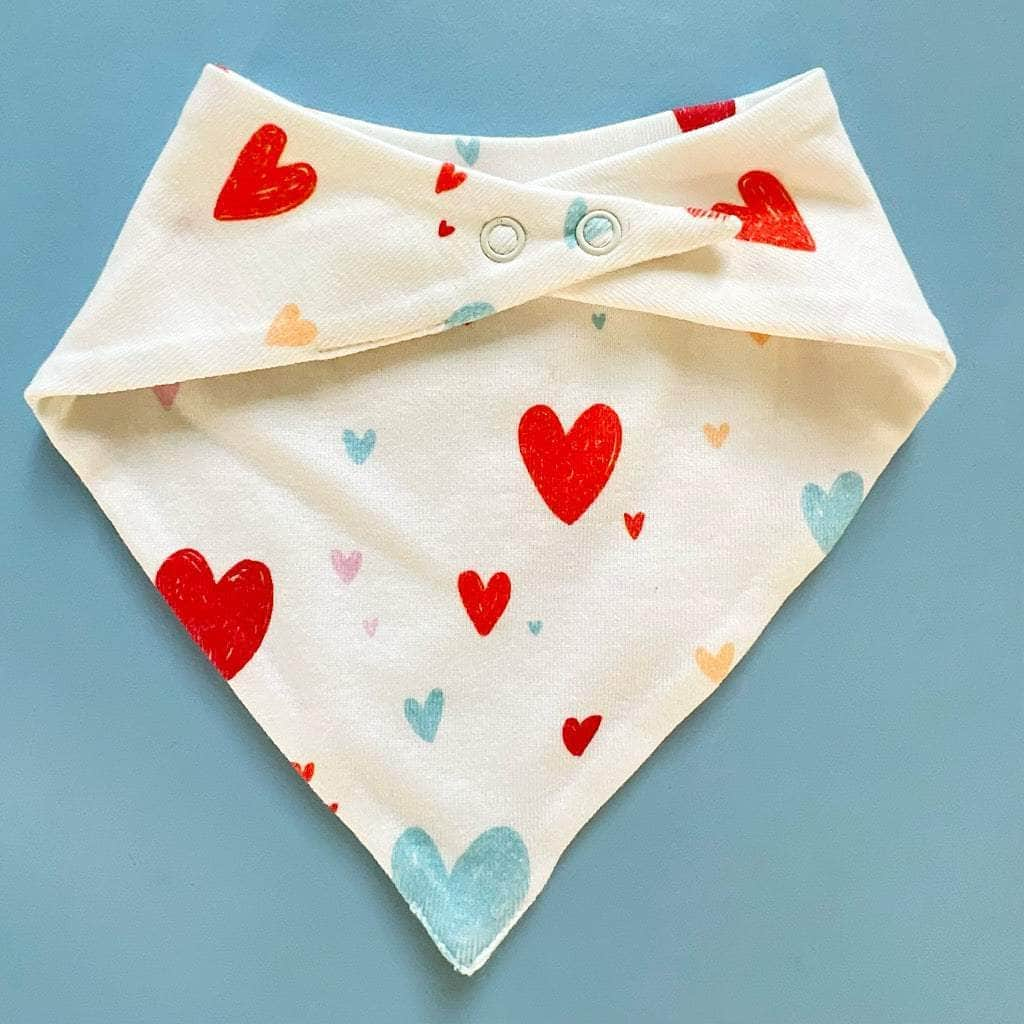 Estella Bibs Hearts Print Bib