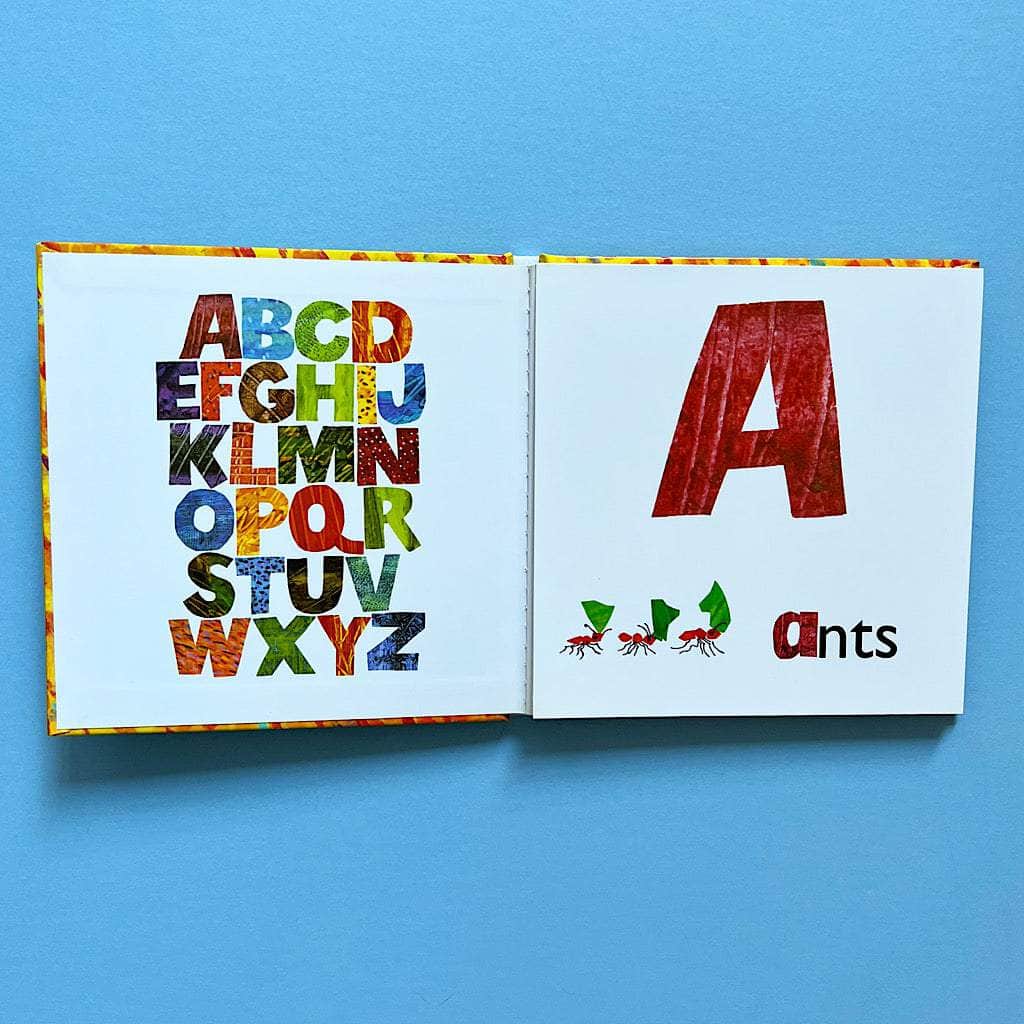 Eric Carle ABC Baby Book inside cover plus A is for Ants