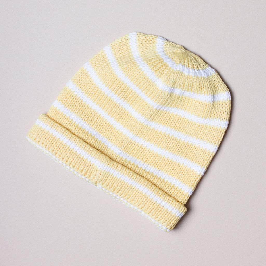 organic yellow stripes hat.