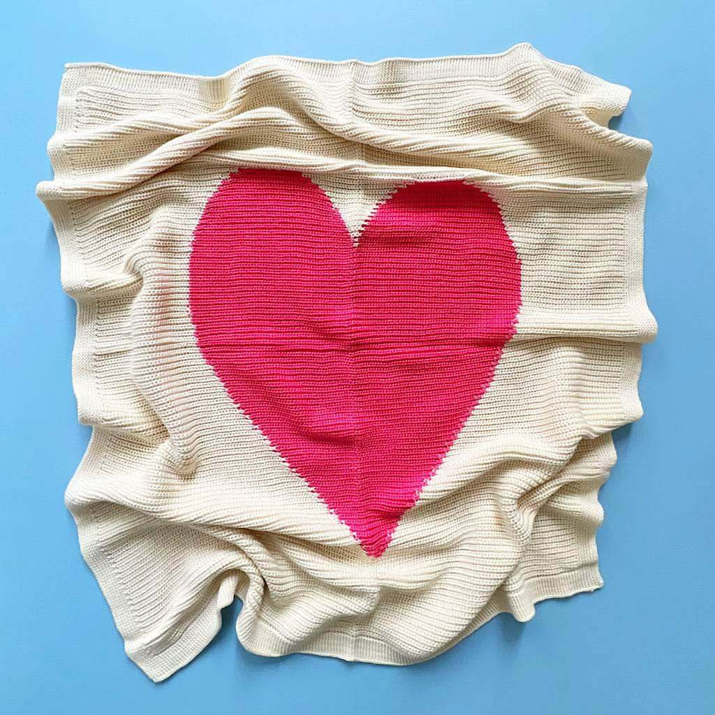 Cotton Baby Blankets - Heart - {{variant_option_1}}