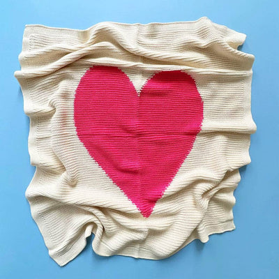 Cotton Baby Blankets - Heart - {{variant_option_1}}