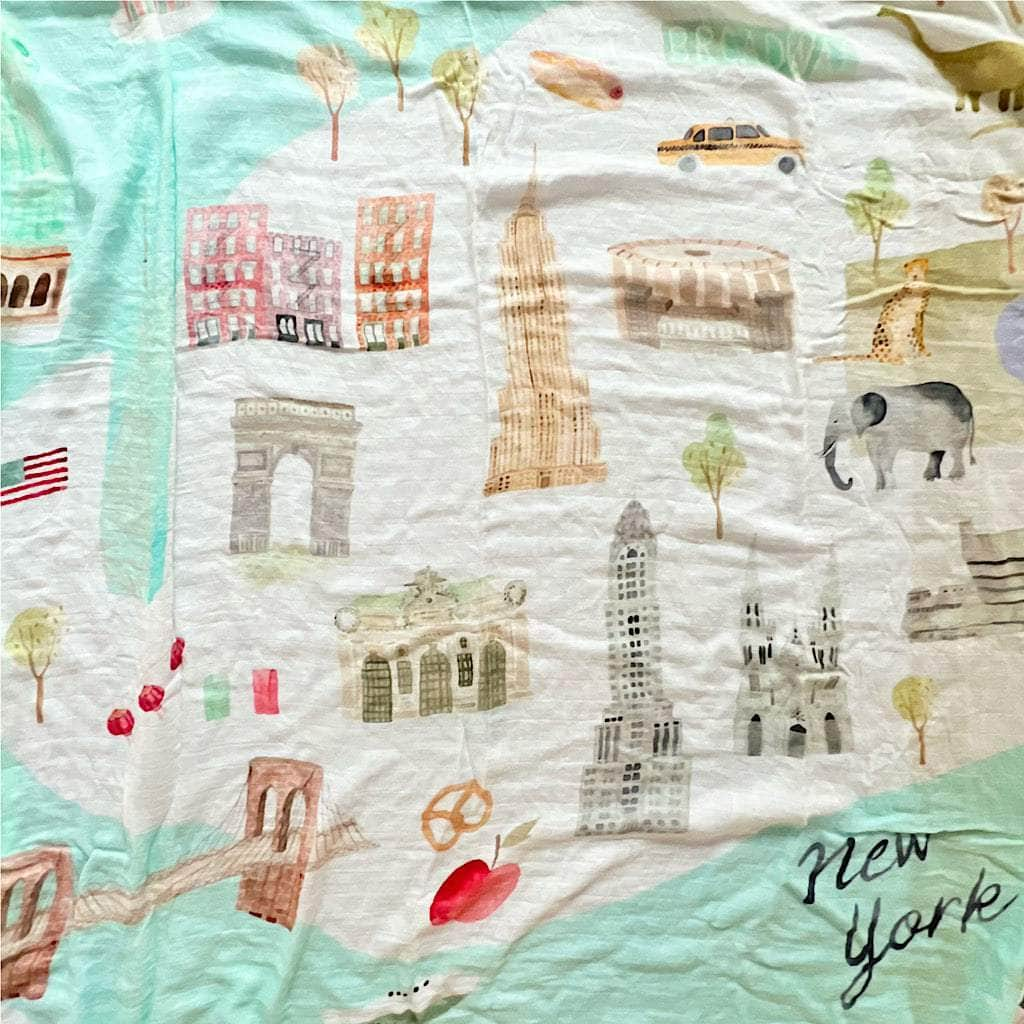 Loulou Lollipop Swaddling Blankets NYC Print Swaddle