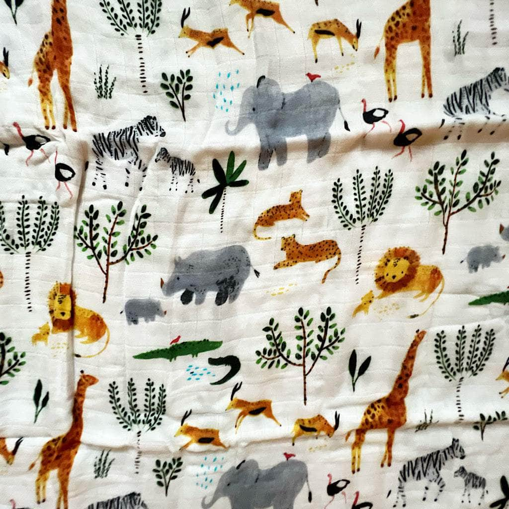 Muslin Safari Jungle Baby Swaddle - {{variant_option_1}}