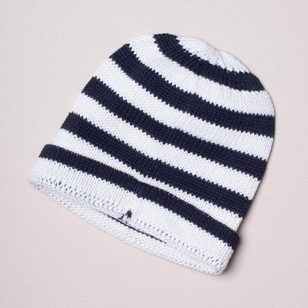 Black and white striped baby hat shop
