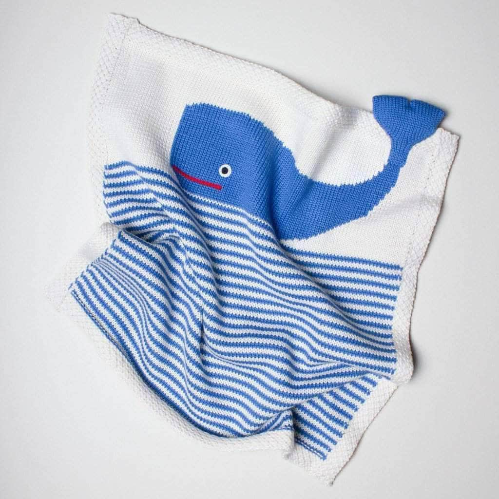 Estella Loveys, Blankets & Accessories Whale Baby Soother | 14" x 14"