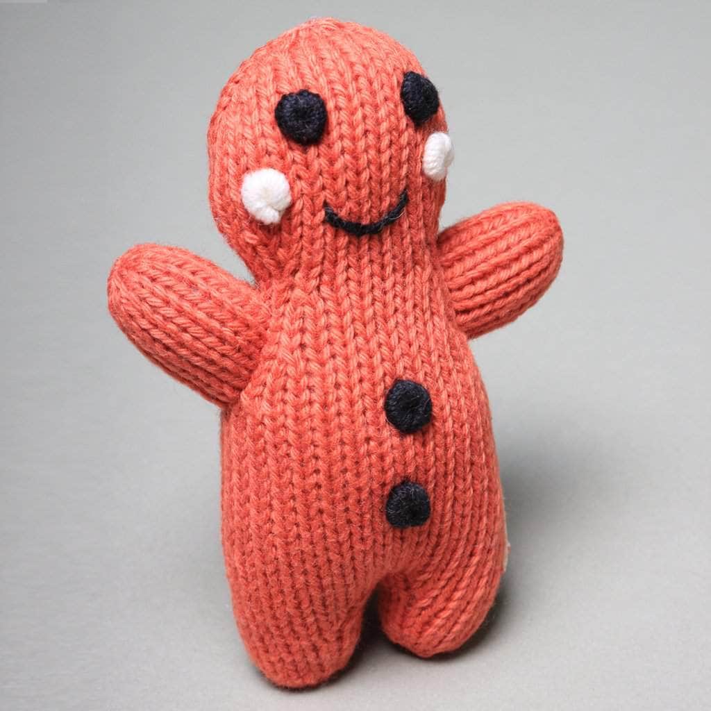 Organic Baby Toys - Newborn Rattles | Gingerbread Man - {{variant_option_1}}